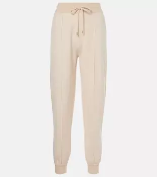 Спортивные брюки Viera из хлопка, шелка и кашемира Loro Piana, цвет nougat