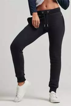 Спортивные брюки Vintage Logo из органического хлопка с вышитым логотипом Superdry, черный