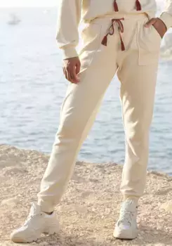 Спортивные брюки Vivance "штаны для отдыха" с накладными карманами, костюм для отдыха, кремовый