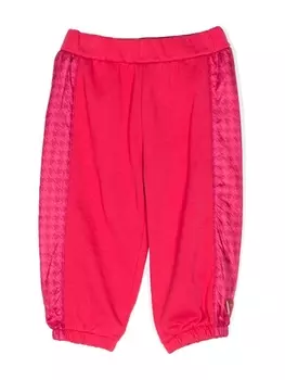 Спортивные брюки в ломаную клетку Emporio Armani Kids, розовый