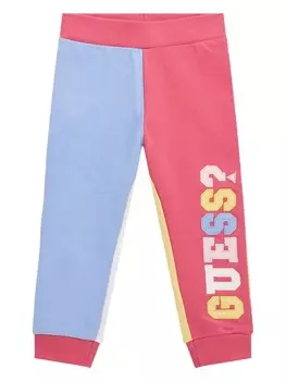 Спортивные брюки в стиле колор-блок Guess kids, розовый