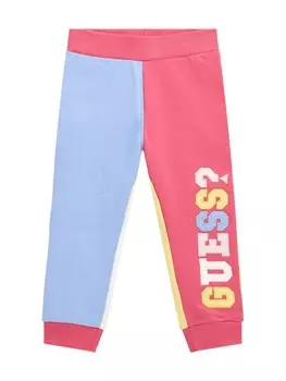 Спортивные брюки в стиле колор-блок Guess kids, розовый