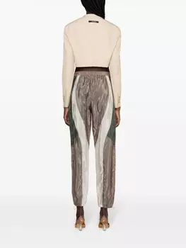 Спортивные брюки в стиле колор-блок с вышитым логотипом Palm Angels, зеленый
