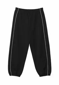 Спортивные брюки WITH PIPING Stradivarius, черный