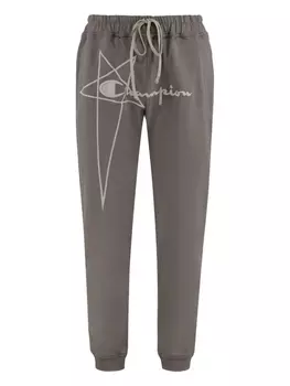 Спортивные брюки X Champion из хлопка Rick Owens, серый