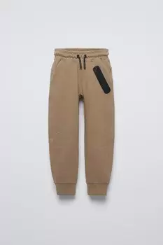Спортивные брюки ZARA, цвет mid-camel
