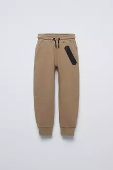 Спортивные брюки ZARA, цвет mid-camel