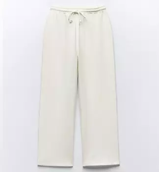 Спортивные брюки Zara Interlock Jogger, белый