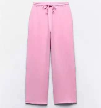 Спортивные брюки Zara Interlock Jogger, розовый