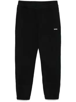 Спортивные брюки Zegna с прорезиненным логотипом, синий