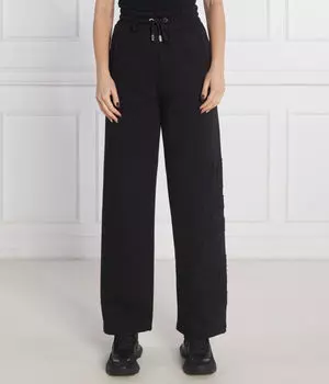 Спортивные брюки женские Gcds широкого кроя на кулиске, черный