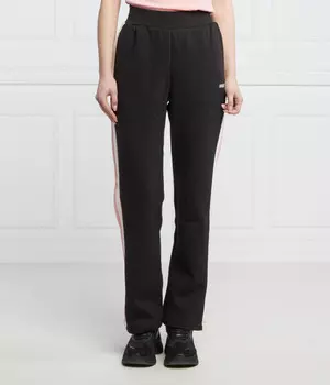 Спортивные брюки женские Guess Active Brandie свободного кроя с лампасами, черный