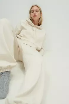 Спортивные брюки женские H&M на резинке, бежевый