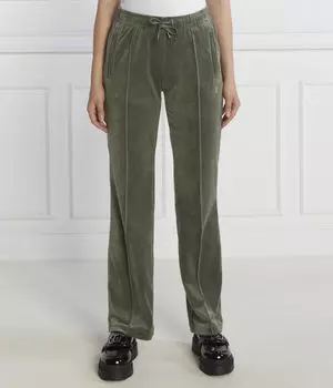 Спортивные брюки женские Juicy Couture Тина со стрелками бархатистые, зеленый