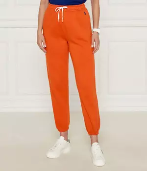 Спортивные брюки женские Polo Ralph Lauren хлопковые на кулиске, оранжевый