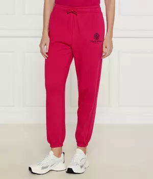 Спортивные брюки женские Polo Ralph Lauren хлопковые на кулиске, розовый