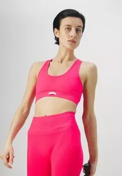 Спортивные бюстгальтеры с легкой поддержкой STUDIO LOW SEAMLESS BRA Bjrn Borg, неон фуксия