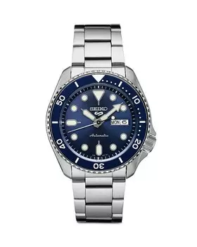 Спортивные часы Seiko 5, 42,5 мм Seiko Watch, синий