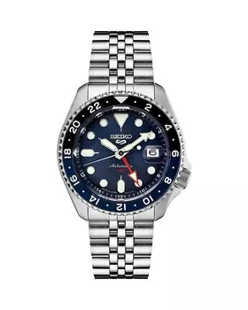 Спортивные часы Seiko Watch 5 GMT, 43 мм, синий