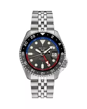 Спортивные часы Seiko Watch 5 GMT, 43 мм, черный