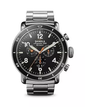 Спортивные часы Shinola Runwell, 48 мм, черный