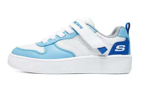 Спортивные детские кроссовки для скейтбординга GS Low-top белые/синие Skechers