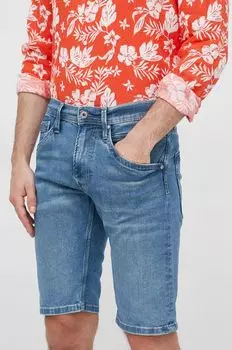 Спортивные джинсовые шорты Pepe Jeans, темно-синий