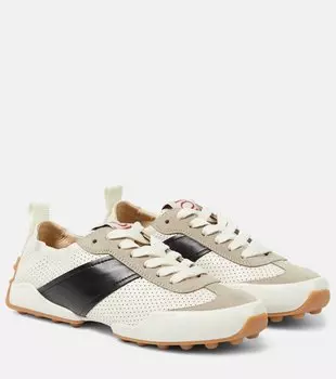 Спортивные кожаные кроссовки ballerina Tod'S, белый