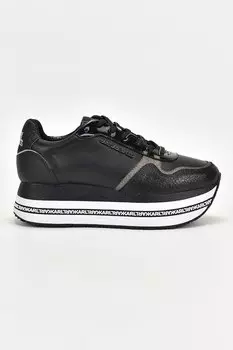 Спортивные кожаные туфли Velocita с текстилем Karl Lagerfeld, черный