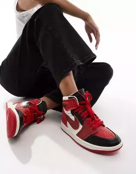 Спортивные красно-черные кроссовки Air Jordan 1 Method of Make