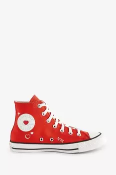 Спортивные кроссовки Chuck Taylor с декором в форме сердечка Converse, красный