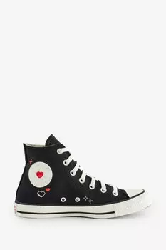 Спортивные кроссовки Chuck Taylor с декором в форме сердечка Converse, черный