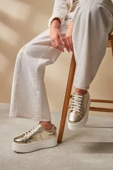 Спортивные кроссовки Forever Comfort на шнуровке и толстой подошве Next, желтый
