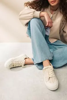 Спортивные кроссовки Forever Comfort на шнуровке и толстой подошве Next, бежевый