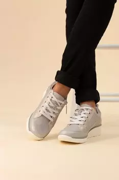 Спортивные кроссовки Kiley на танкетке Lunar, серебряный