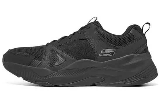 Спортивные кроссовки мужские низкие черные Skechers