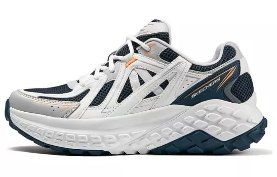Спортивные кроссовки мужские с низким верхом белые/синие Skechers