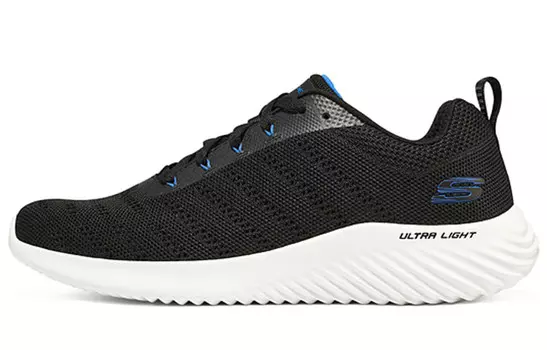 Спортивные кроссовки мужские с низким верхом черного/белого цвета Skechers