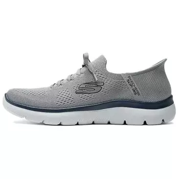 Спортивные кроссовки мужские с низким верхом серые / темно-синие Skechers