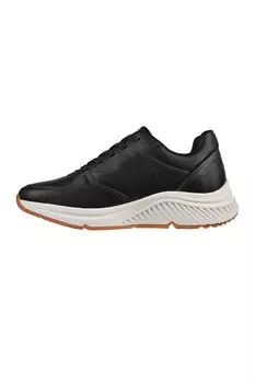 Спортивные кроссовки S-Miles со скошенной кромкой из экокожи Skechers, черный