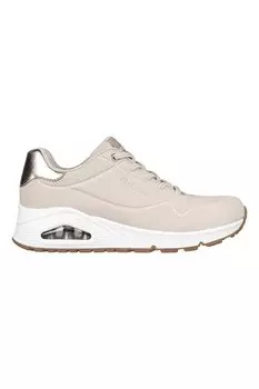 Спортивные кроссовки Uno Shimmer Away со скошенной кромкой из экокожи Skechers, коричневый