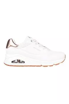 Спортивные кроссовки Uno Shimmer Away со скошенной кромкой из экокожи Skechers, белый