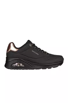 Спортивные кроссовки Uno Shimmer Away со скошенной кромкой из экокожи Skechers, черный