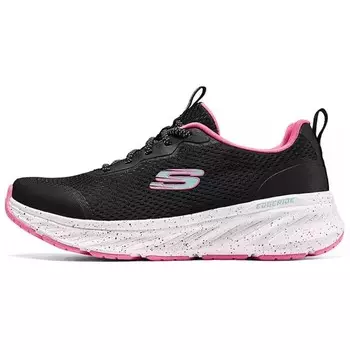 Спортивные кроссовки женские с низким верхом черные/розовые Skechers