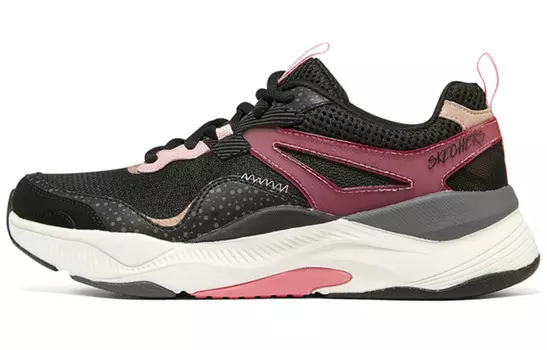 Спортивные кроссовки женские с низким верхом, черные/пудровые Skechers