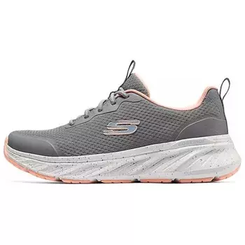 Спортивные кроссовки женские с низким верхом серые/коралловые Skechers