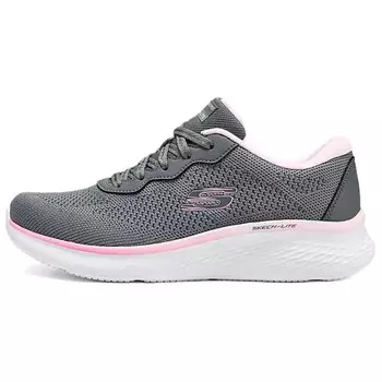 Спортивные кроссовки женские с низким верхом, угольно-серые/розовые Skechers