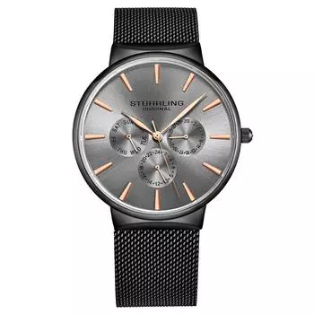 Спортивные кварцевые часы Monaco, диаметр 39 мм, с браслетом из нержавеющей стали STHRLING Original, серый