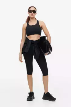 Спортивные леггинсы длиной 3/4 от drymove H&M, черный