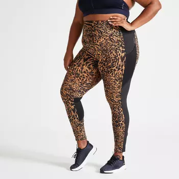 Спортивные леггинсы Domyos, цвет beige/rauchschwarz